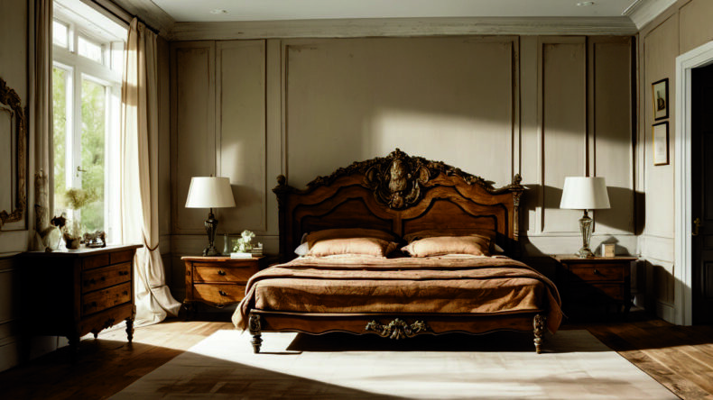 Классические гарнитуры из массива: резные элементы и патина