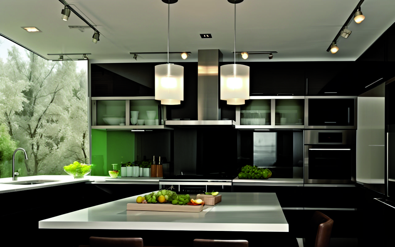 Кухни с фартуком из того же материала, что и столешница