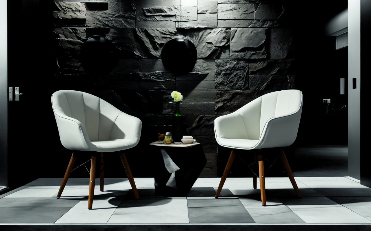 Пластиковые кресла с текстурой под камень: толщина материала