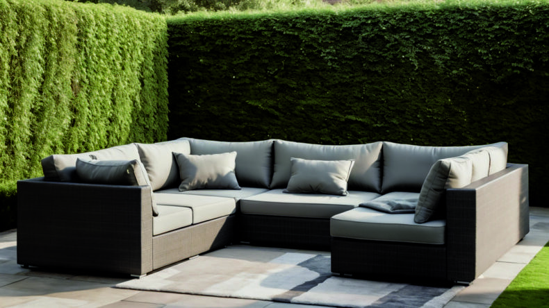 Садовые пуфы с водонепроницаемой обивкой: материалы