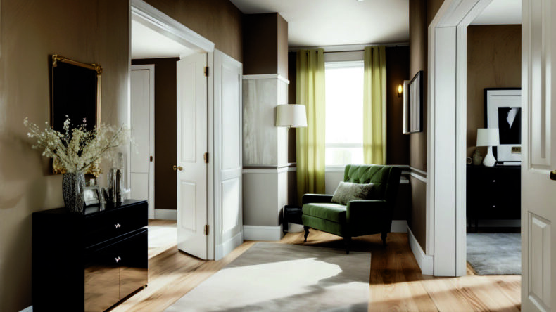 Цветовые акценты в нейтральной прихожей