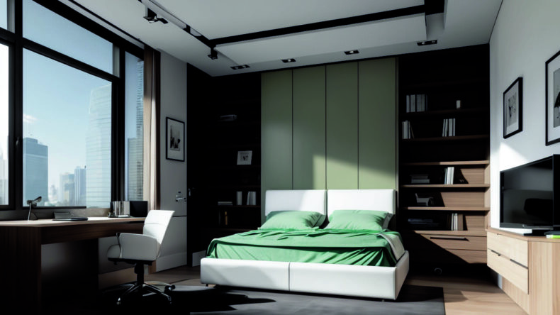 Кровати с выдвижным столом: размер рабочей зоны