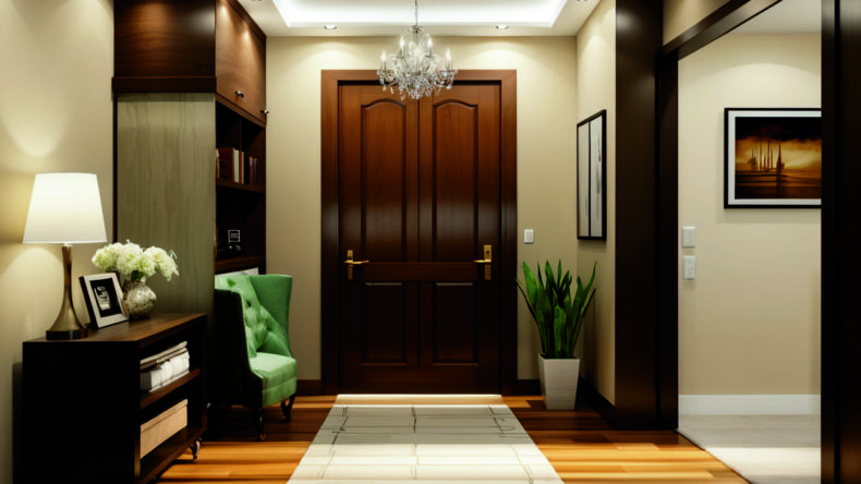 Полки над дверью в коридоре: как использовать «мертвые» зоны