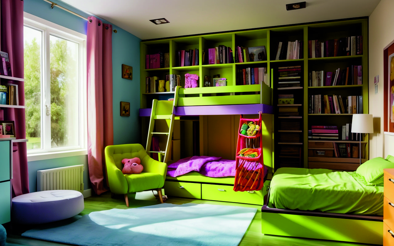 Как организовать хранение книг в детской: полки и книжные шкафы