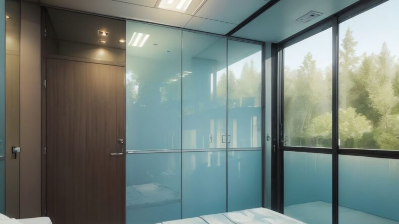 Двери с матовыми стеклянными вставками: приватность и светопропускание