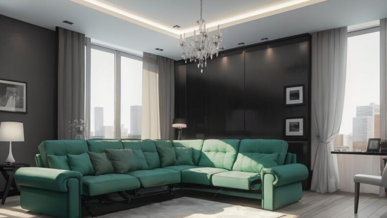 Угловые диваны с откидным механизмом: комфорт