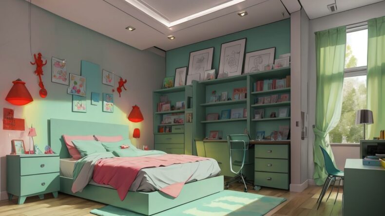 Полки для демонстрации детских рисунков и поделок