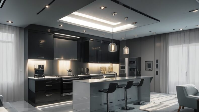 Освещение кухни: как сочетать общий свет и подсветку рабочих зон