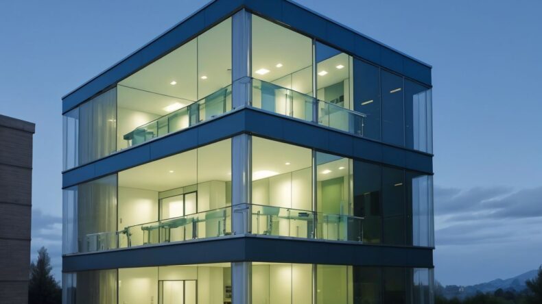 Стеклянные фасады: виды обработки кромок для безопасности